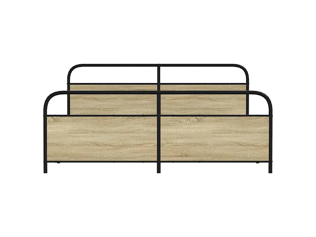 Metallbett ohne Matratze Sonoma-Eiche 180x200 cm