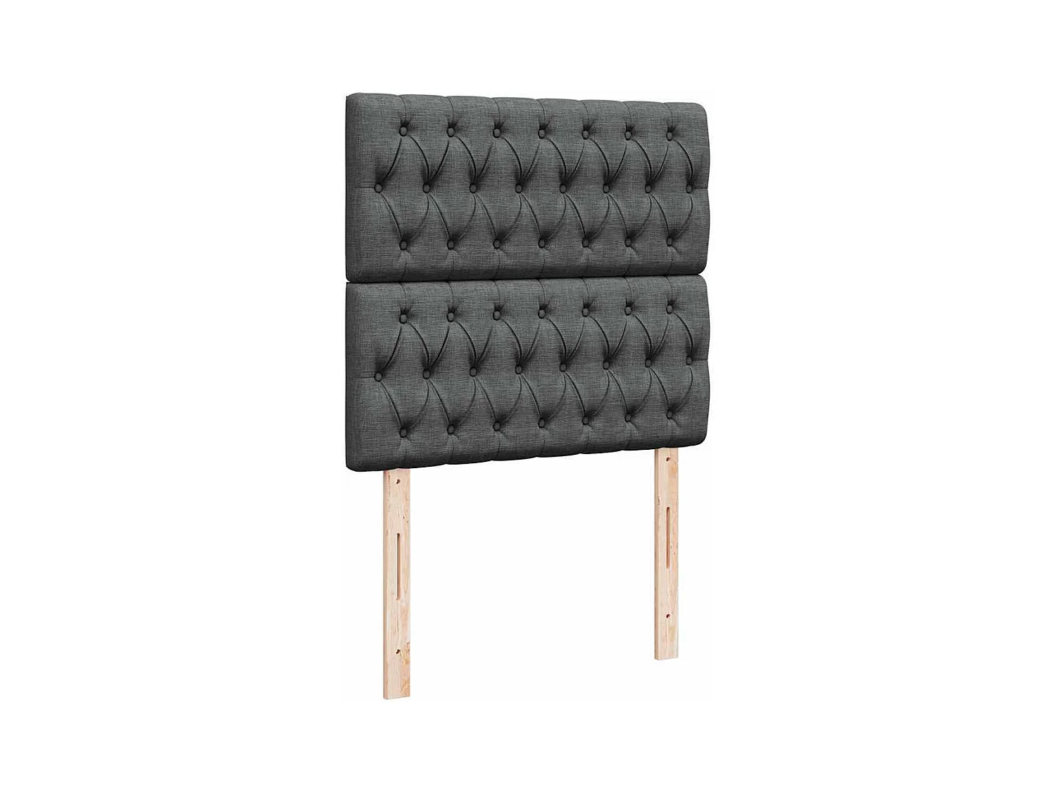 Ottomane Bett mit Matratze & LEDs Dunkelgrau 90x200 cm Stoff