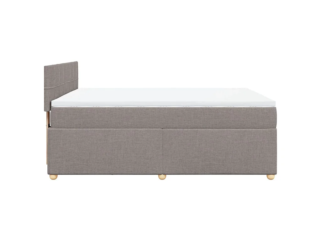 Sommier à lattes de lit avec matelas Taupe 140x200 cm Tissu