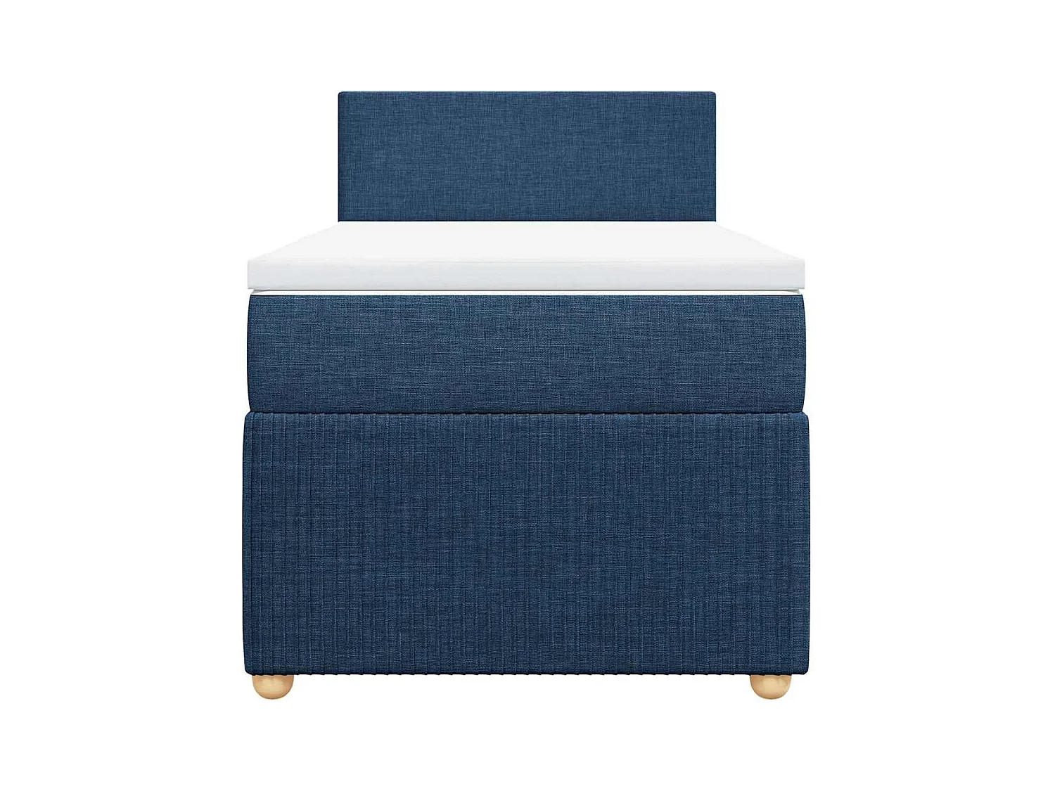 Boxspring met matras stof blauw 90x190 cm