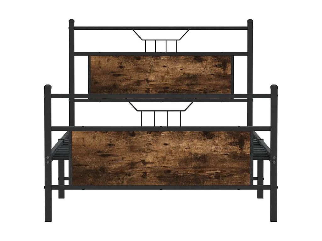 Bedframe zonder matras hout gerookt eikenkleurig 100x200 cm