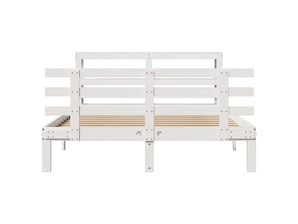 Giroletto con Testiera senza Materasso Bianco 140x190 cm