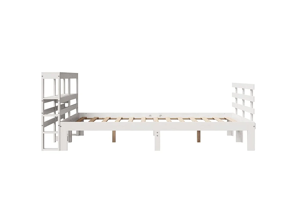 Giroletto con Testiera senza Materasso Bianco 140x190 cm