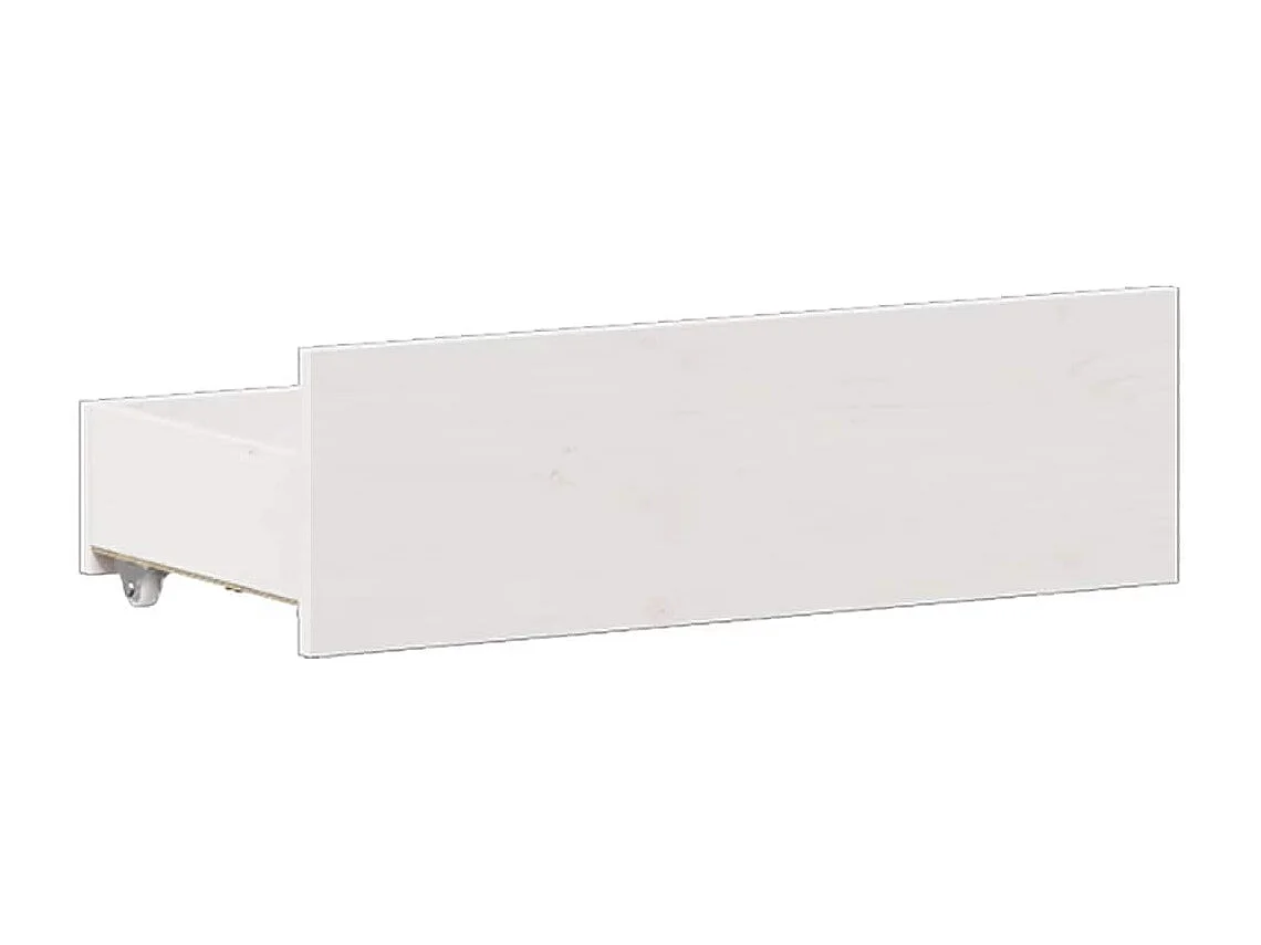 Cadre de lit sans matelas avec tête de lit blanc 140x190 cm pin