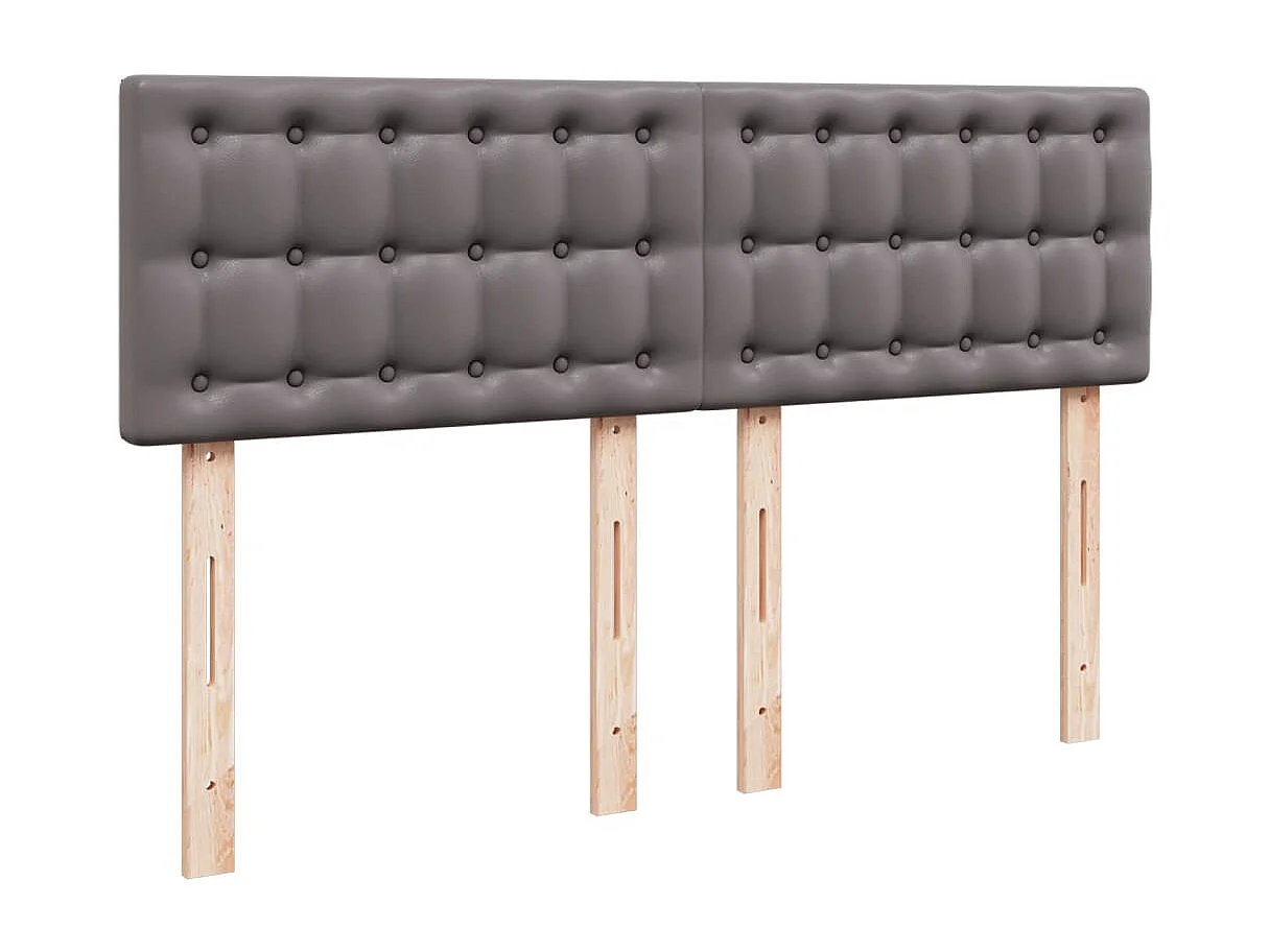 Giroletto a Molle con Materasso Grigio 140x190 cm in Similpelle