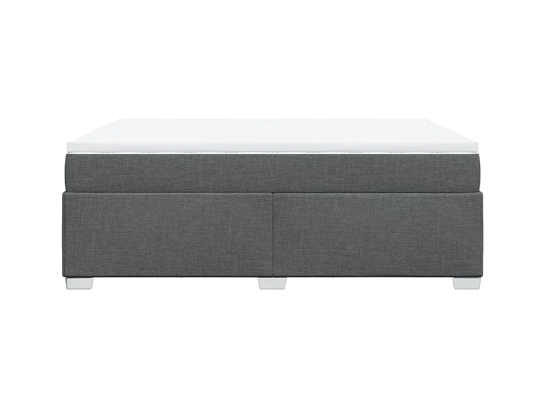 Sommier à lattes de lit avec matelas Gris foncé 140x190cm Tissu