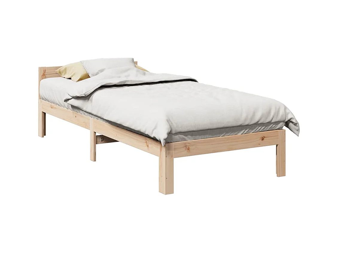 Cadre de lit sans matelas 90x200 cm bois de pin massif