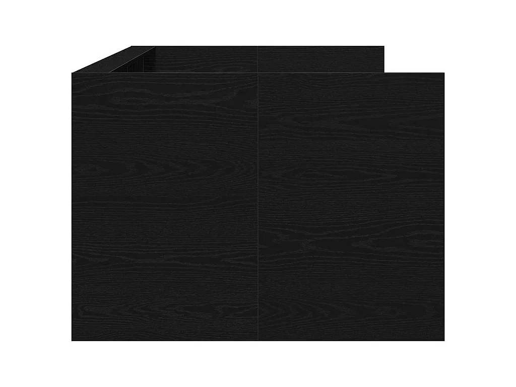 Lit d'appoint Chêne noir 90 x 200 cm Bois d'ingénierie
