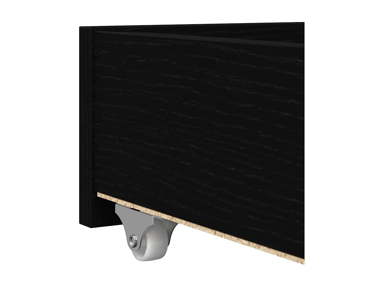 Lit d'appoint Chêne noir 90 x 200 cm Bois d'ingénierie