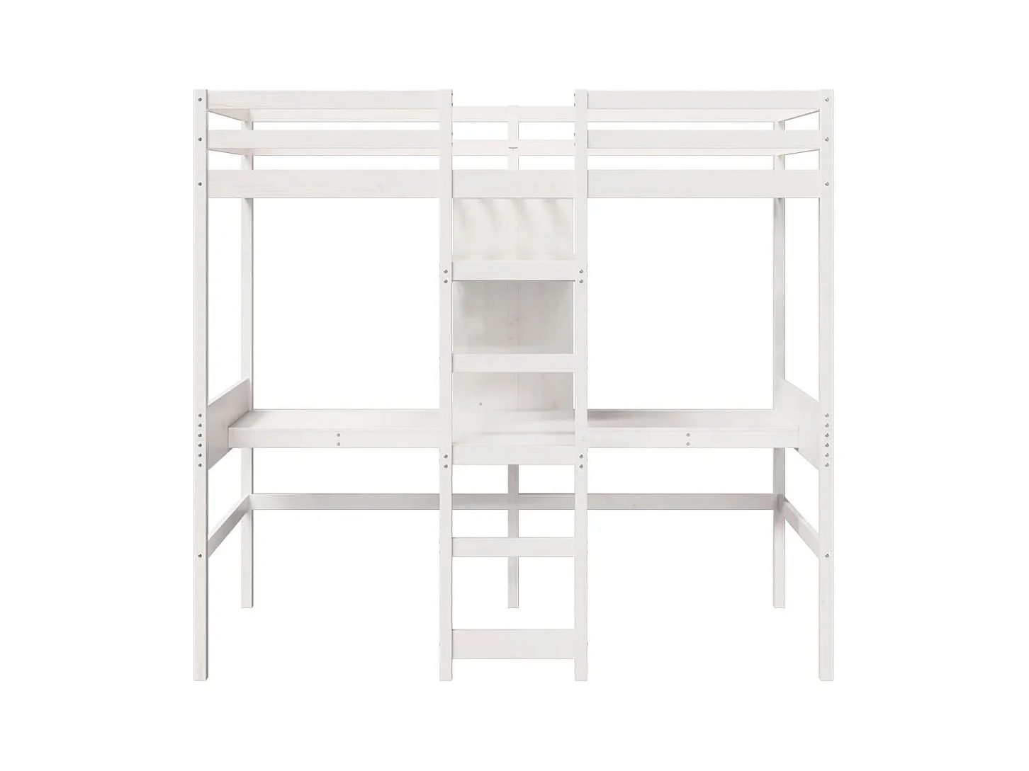 Cadre de lit superposé sans matelas blanc 90x190 cm pin massif