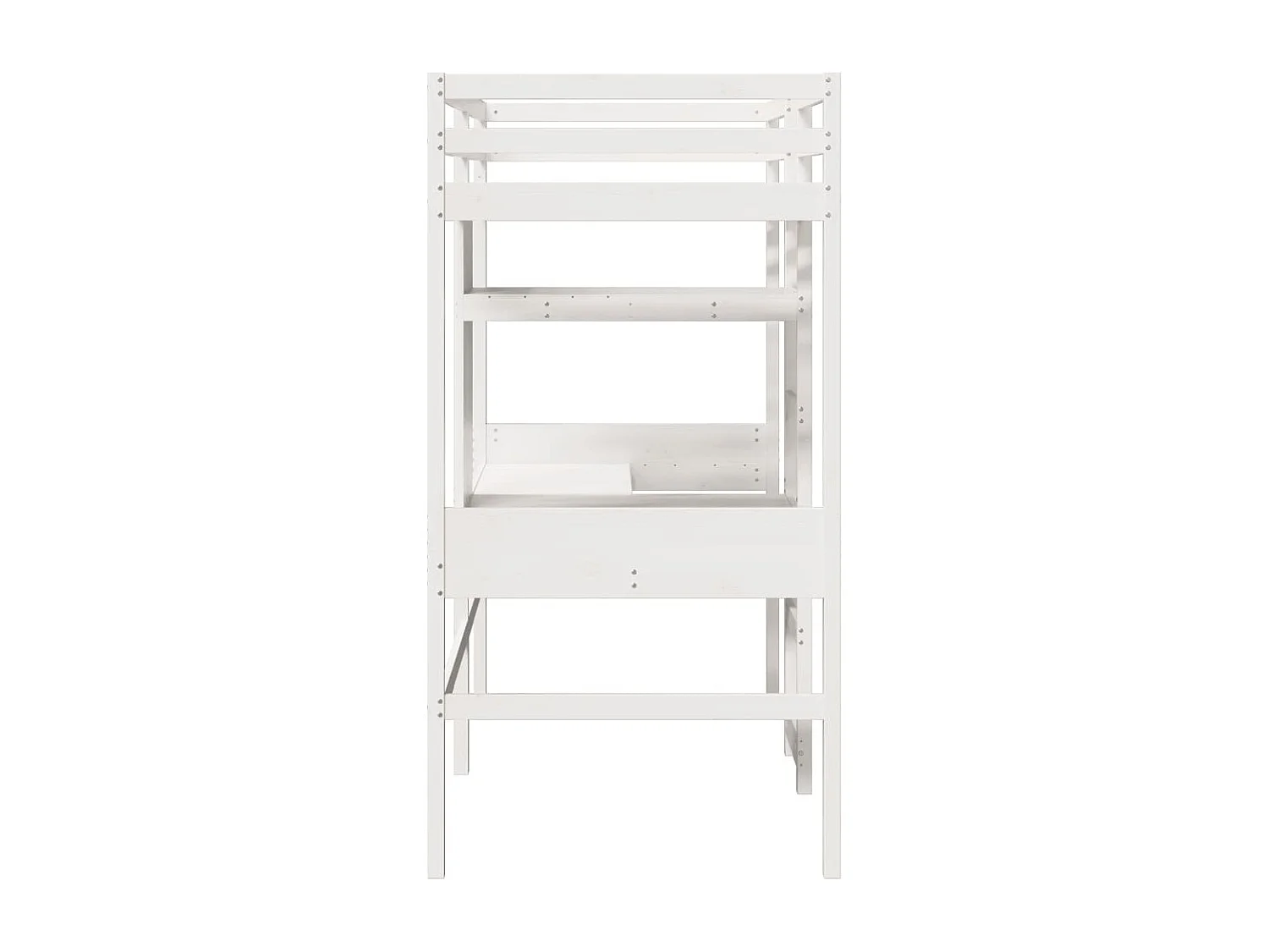 Cadre de lit superposé sans matelas blanc 90x190 cm pin massif