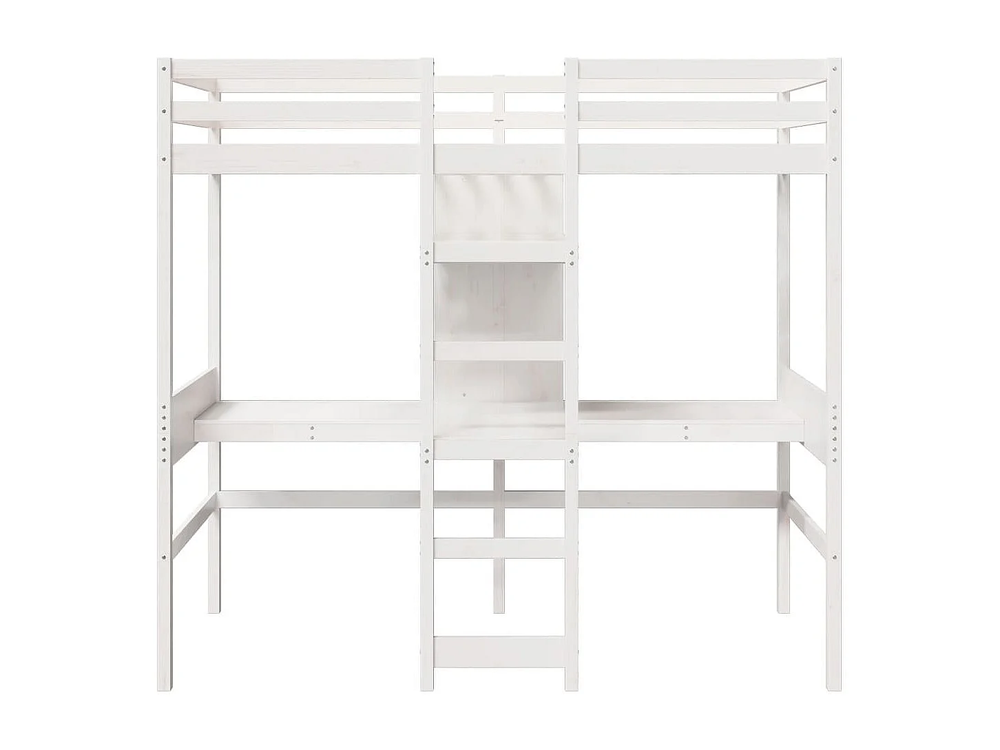 Cadre de lit superposé sans matelas blanc 90x190 cm pin massif