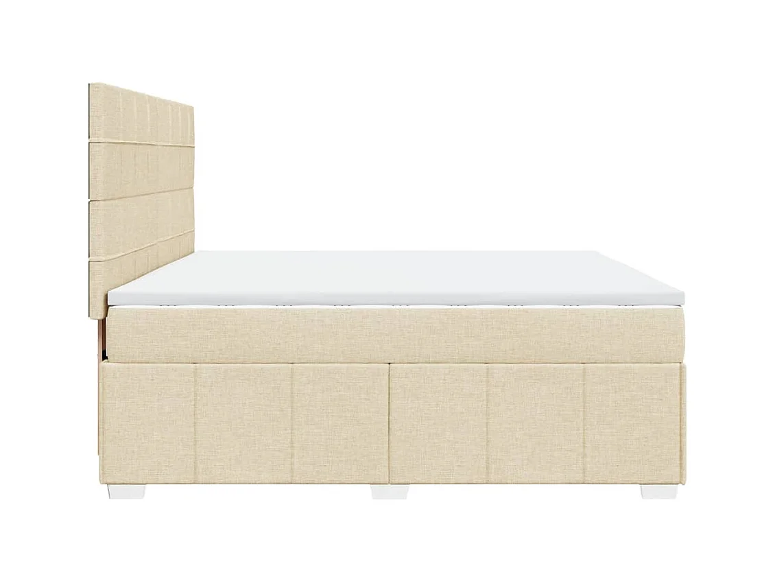 Cama com molas/colchão 180x200 cm tecido cor creme