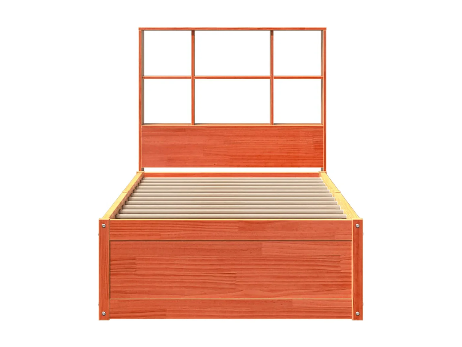 Giroletto senza Materasso Marrone Cera 100x200 cm Legno di Pino