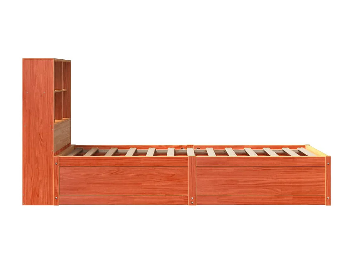 Giroletto senza Materasso Marrone Cera 100x200 cm Legno di Pino