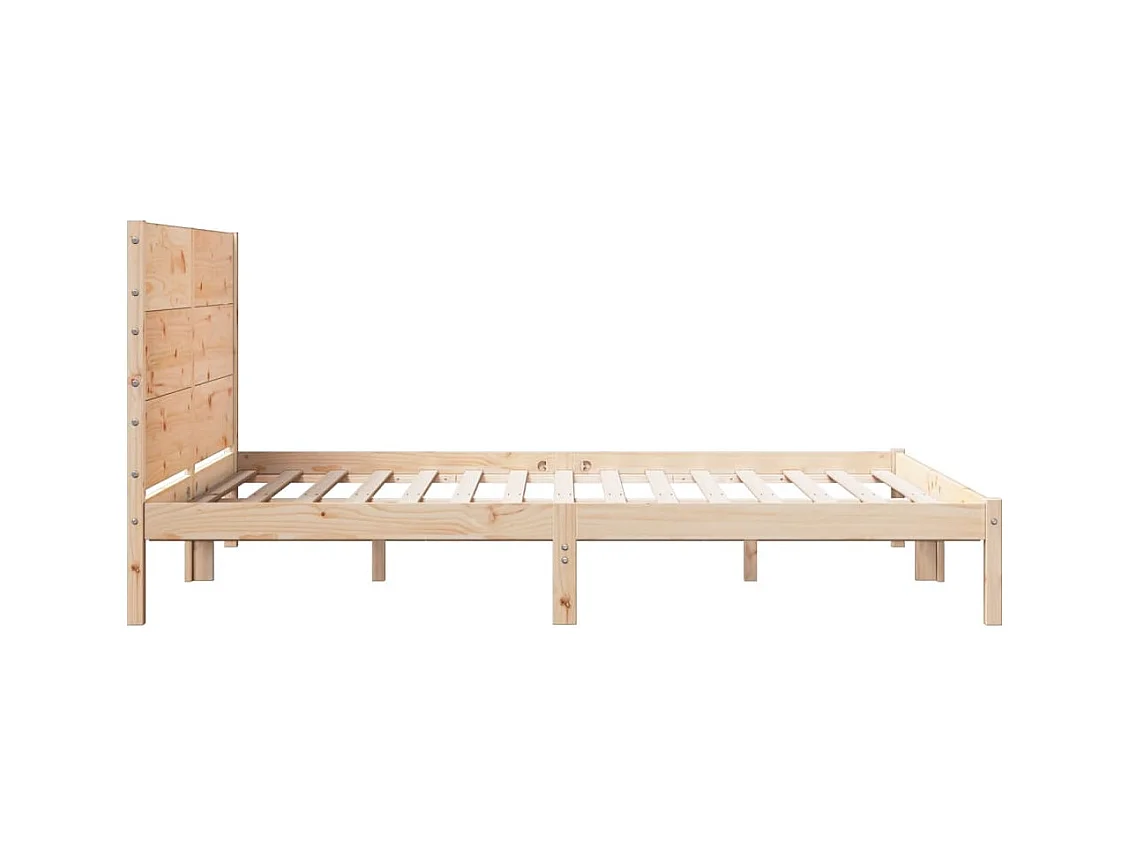 Cadre de lit extra long sans matelas 160x220 cm bois massif