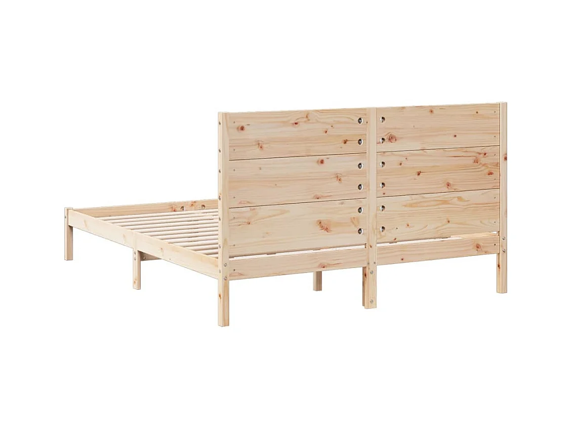 Cadre de lit extra long sans matelas 160x220 cm bois massif