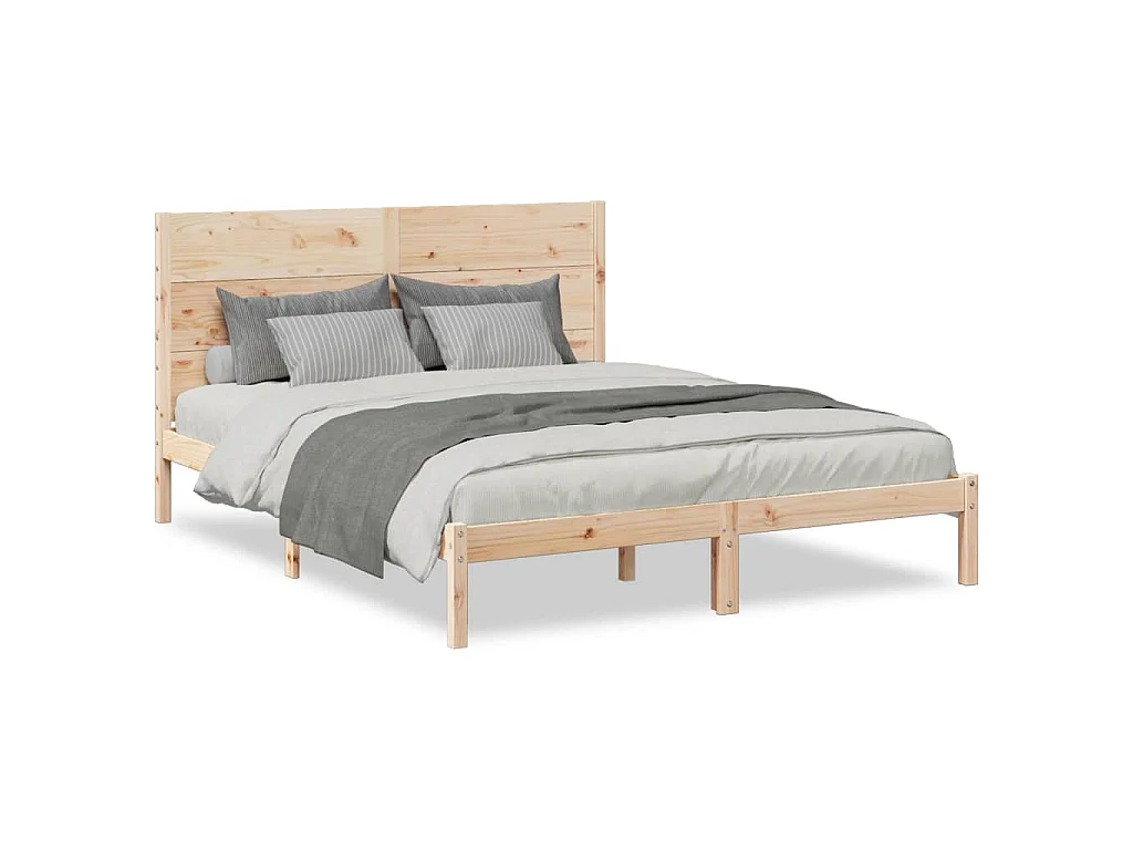 Bedframe extra lang zonder matras massief hout 160x220 cm