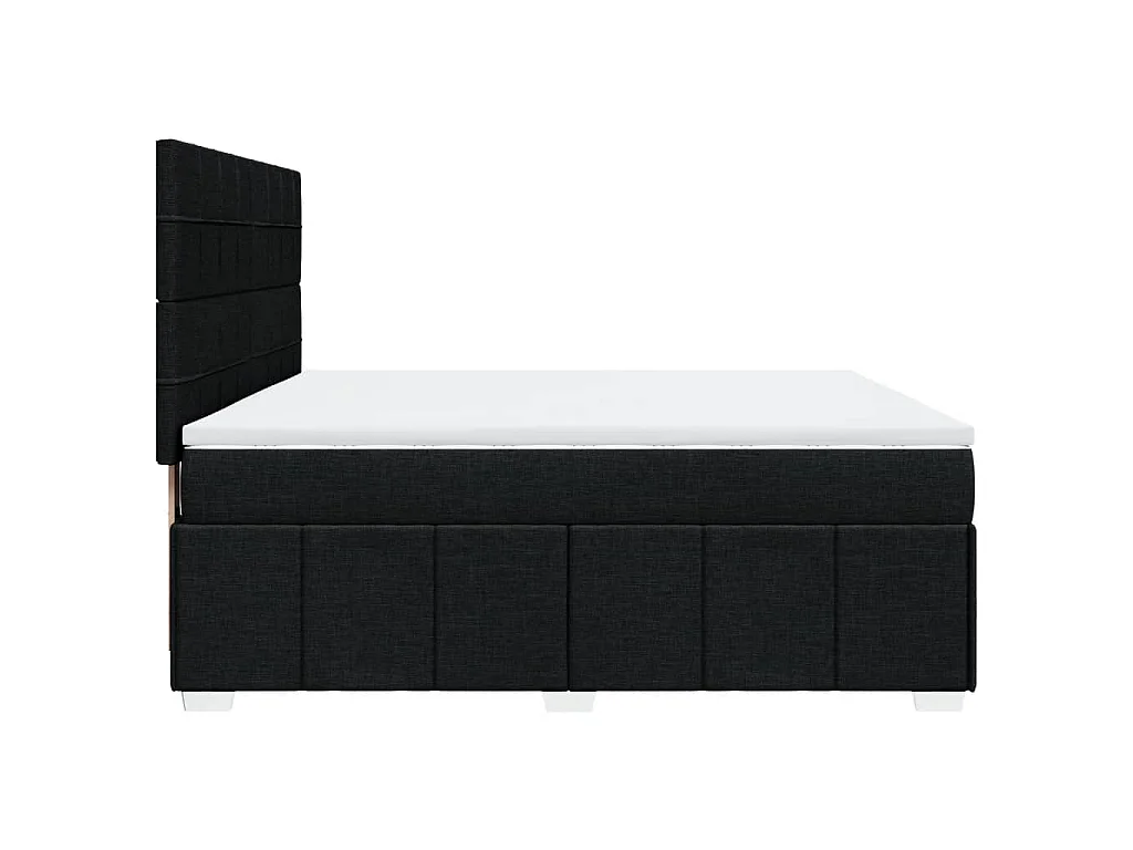 Boxspringbett mit Matratze Schwarz 180x200 cm Stoff