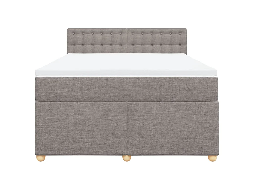 Cama com molas/colchão 140x190 cm tecido castanho-acinzentado