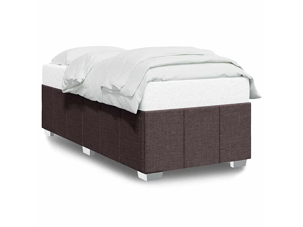 Giroletto senza Materasso Marrone Scuro 90x200 cm Tessuto