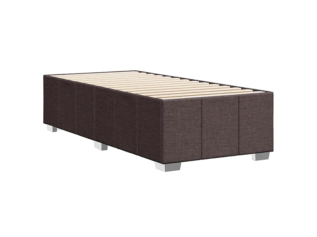 Giroletto senza Materasso Marrone Scuro 90x200 cm Tessuto