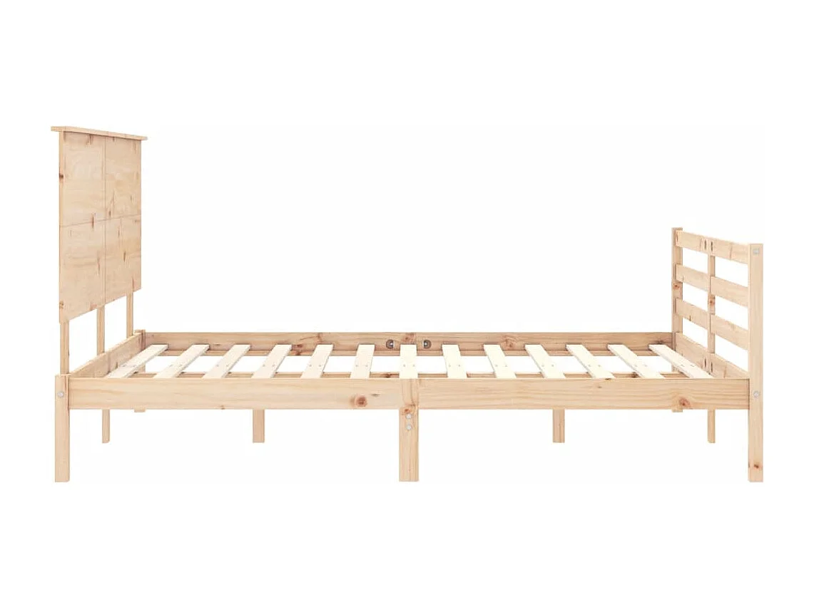 Cadre de lit sans matelas 160x200 cm bois massif