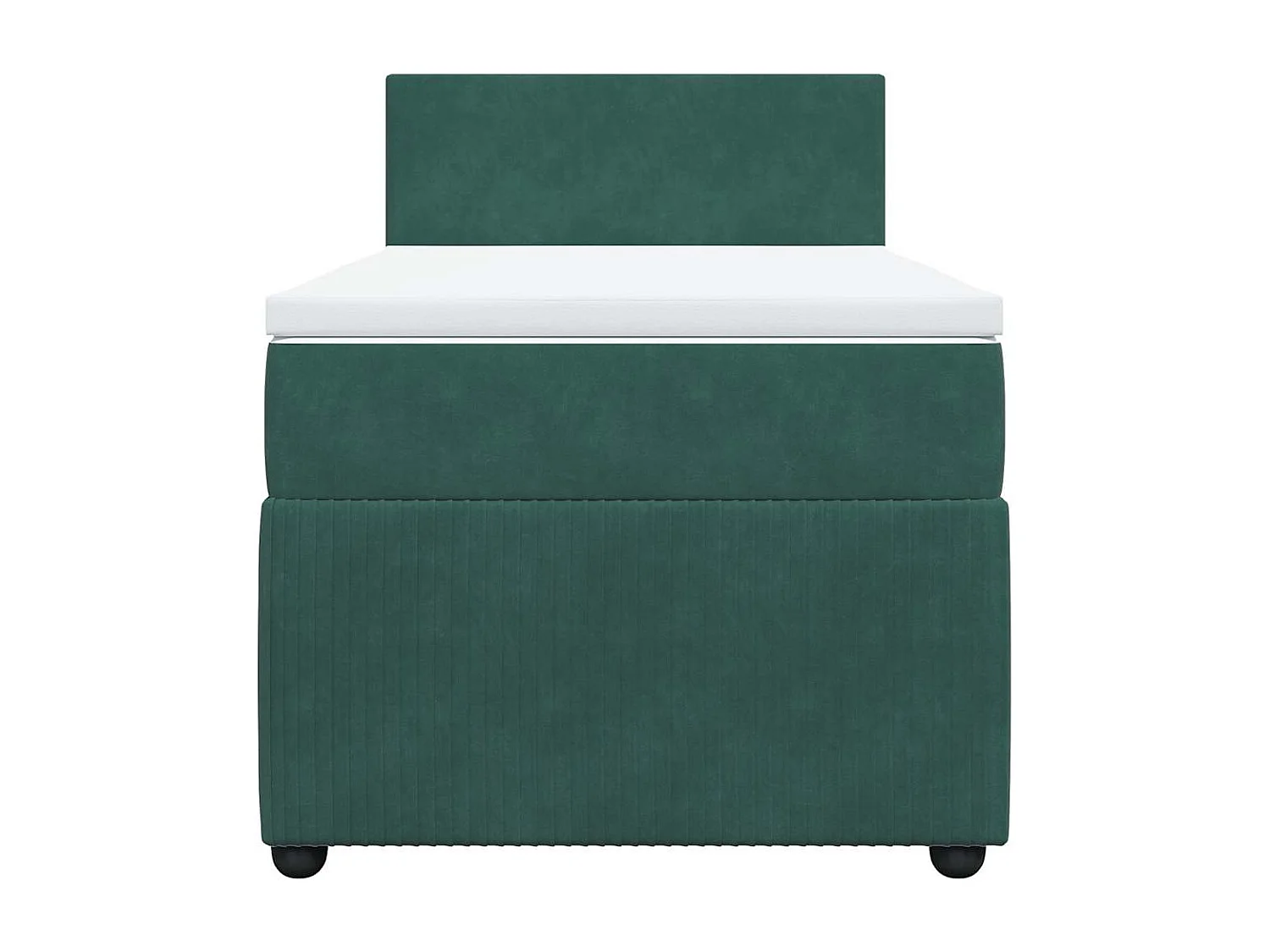 Sommier à lattes de lit avec matelas Vert foncé 90x200 cm