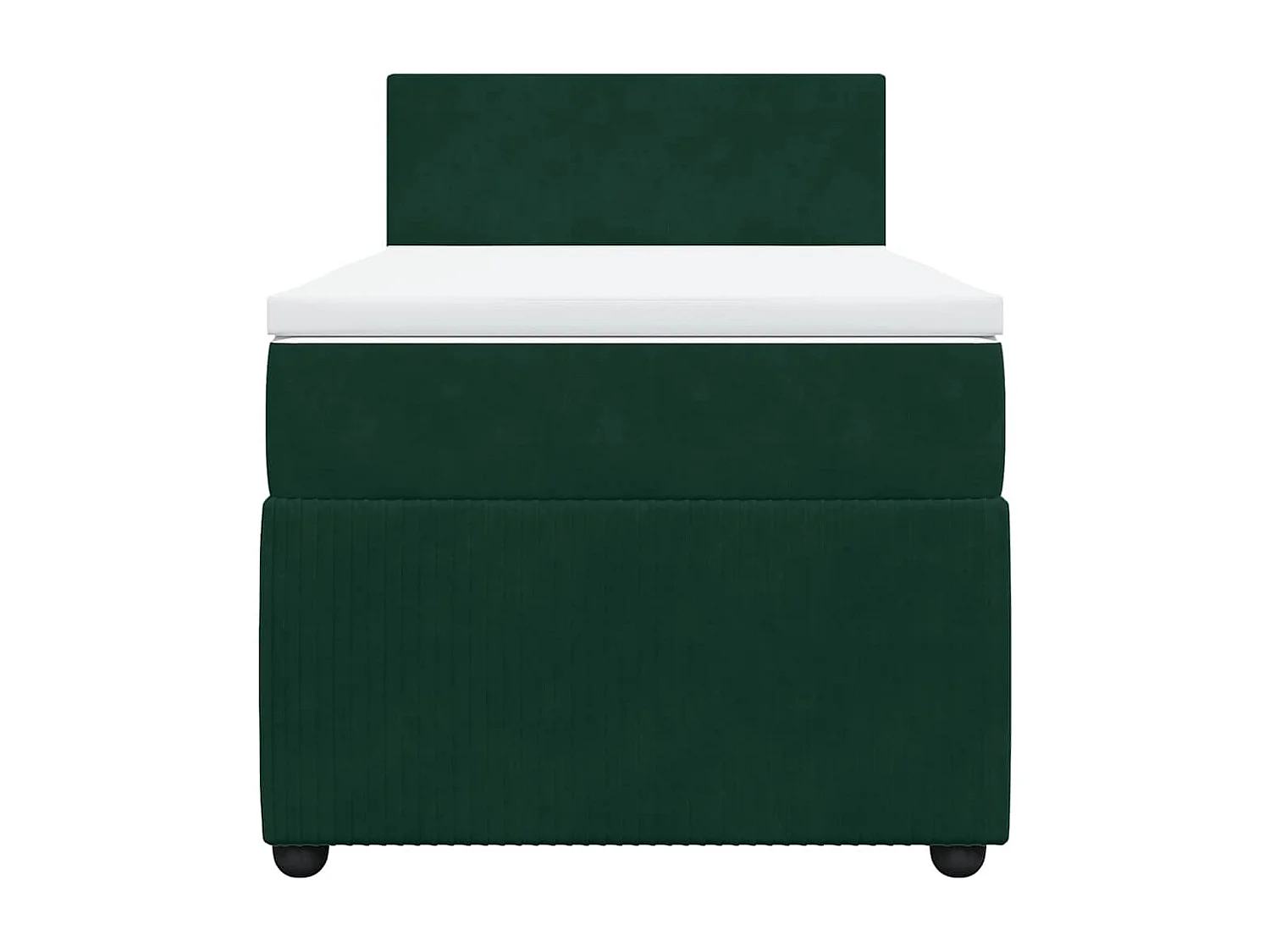 Boxspringbett mit Matratze Dunkelgrün 90x200 cm Samt