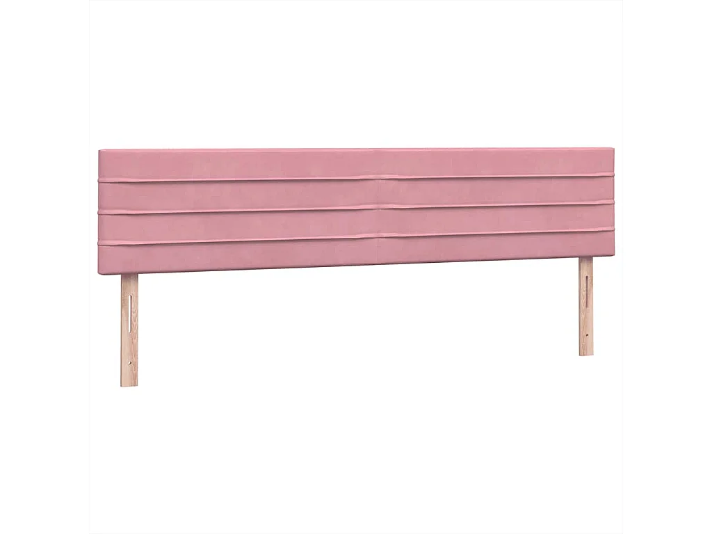 Boxspringbett mit Matratzen Rosa 180x210 cm Samt
