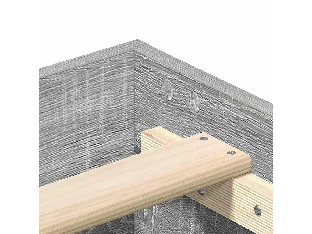 Giroletto senza Materasso Grigio Sonoma 140x200 cm Truciolato