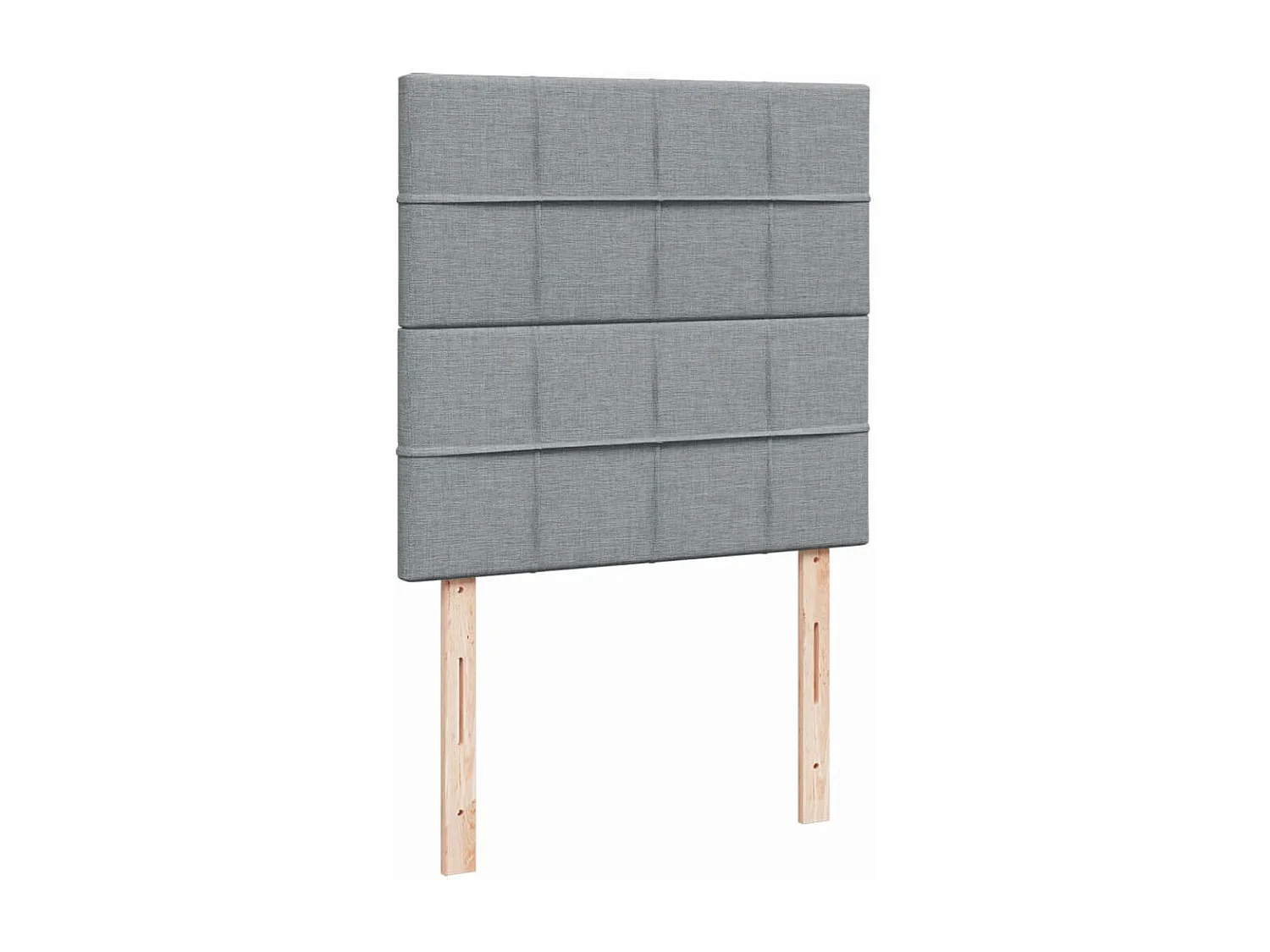 Boxspringbett mit Matratze Hellgrau 90x200 cm Stoff