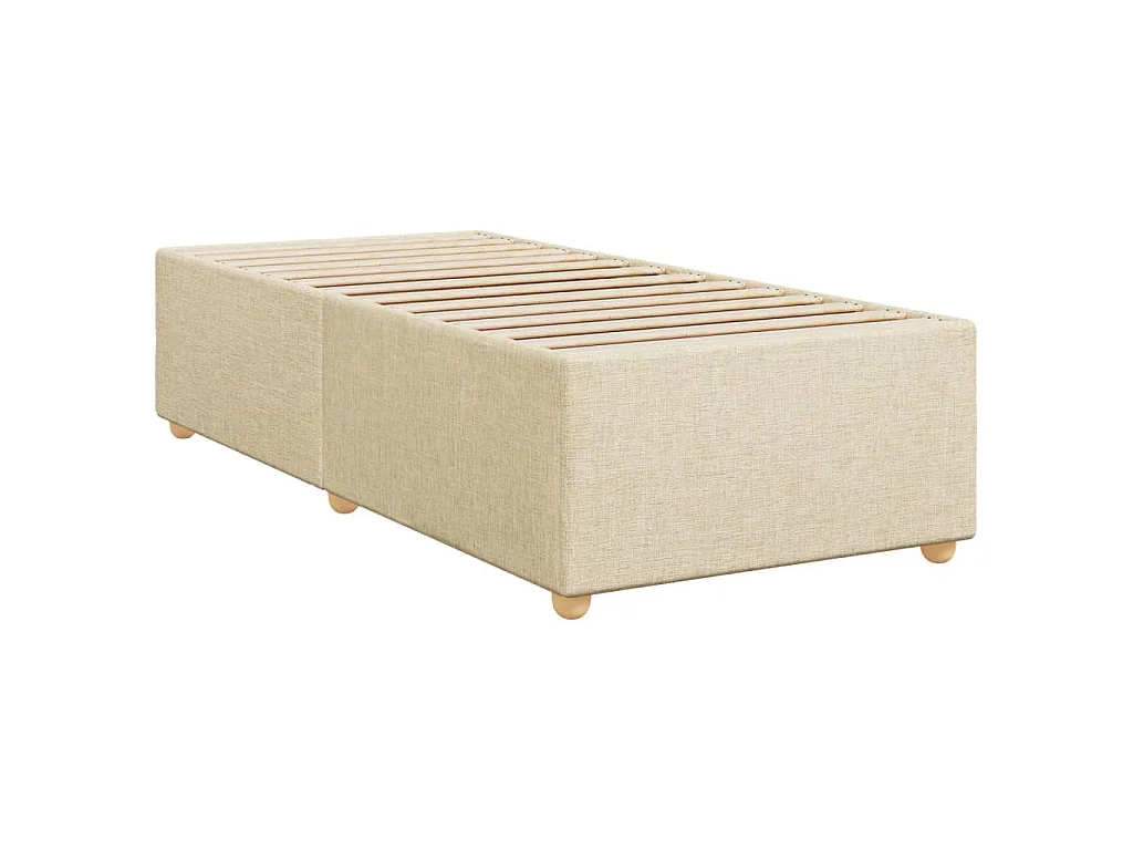 Cama com molas/colchão 100x200 cm tecido cor creme