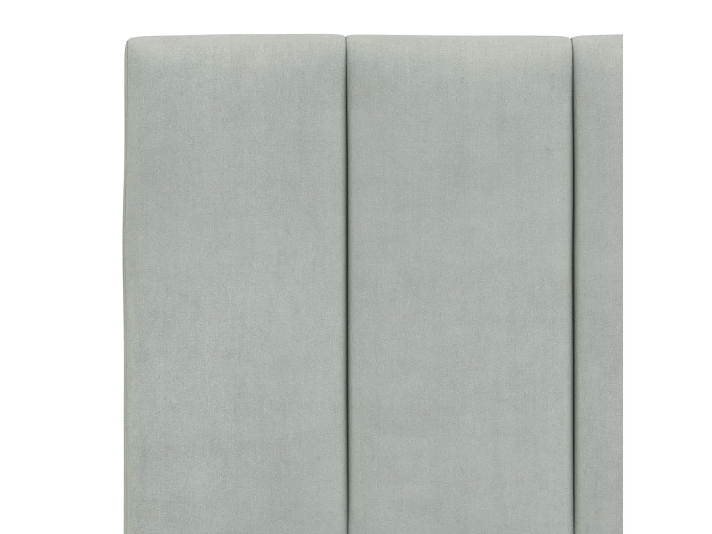 Giroletto senza Materasso Hanko Grigio Chiaro 160x200 cm Velluto