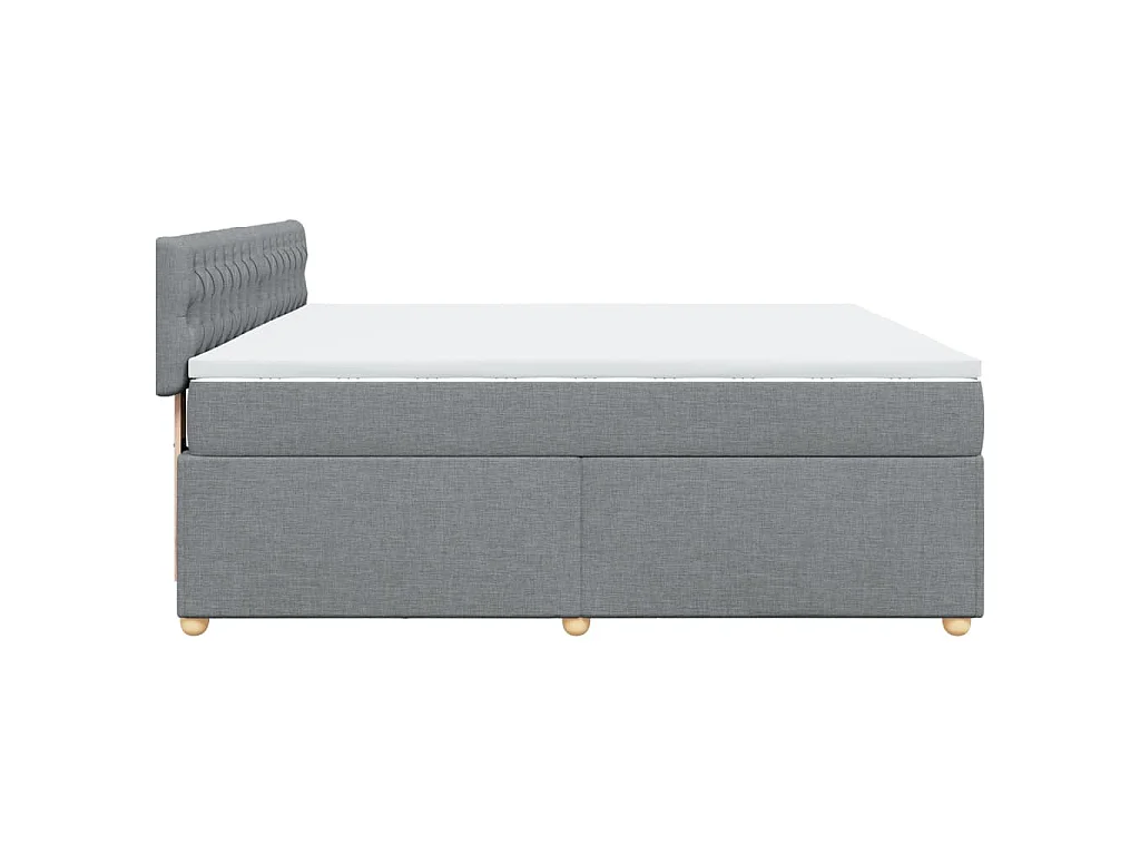 Boxspring met matras stof lichtgrijs 180x200 cm