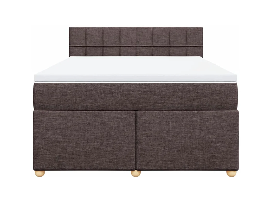 Sommier à lattes de lit avec matelas Marron foncé 160x200 cm