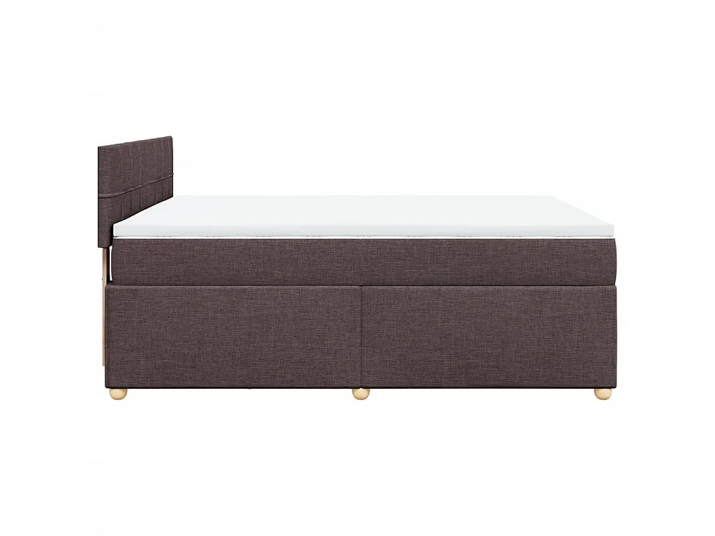 Sommier à lattes de lit avec matelas Marron foncé 160x200 cm
