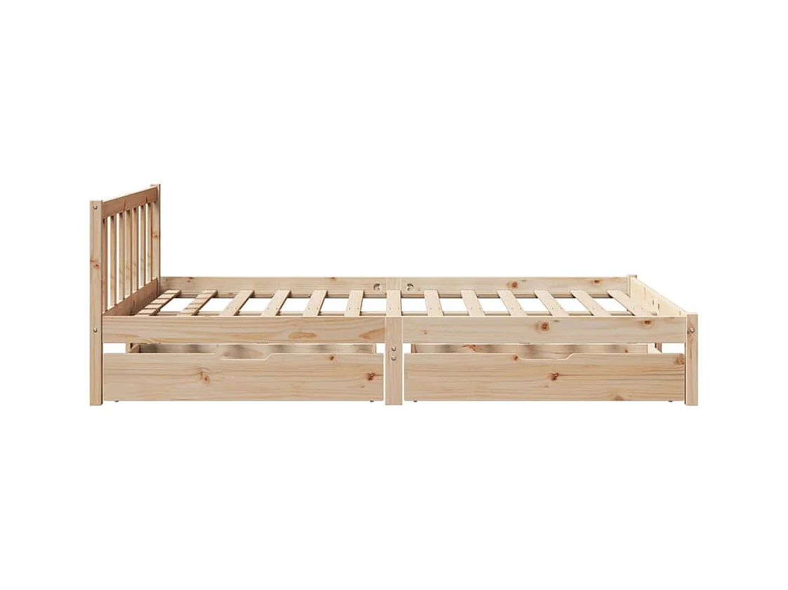 Cadre de lit sans matelas 140x200 cm bois massif de pin