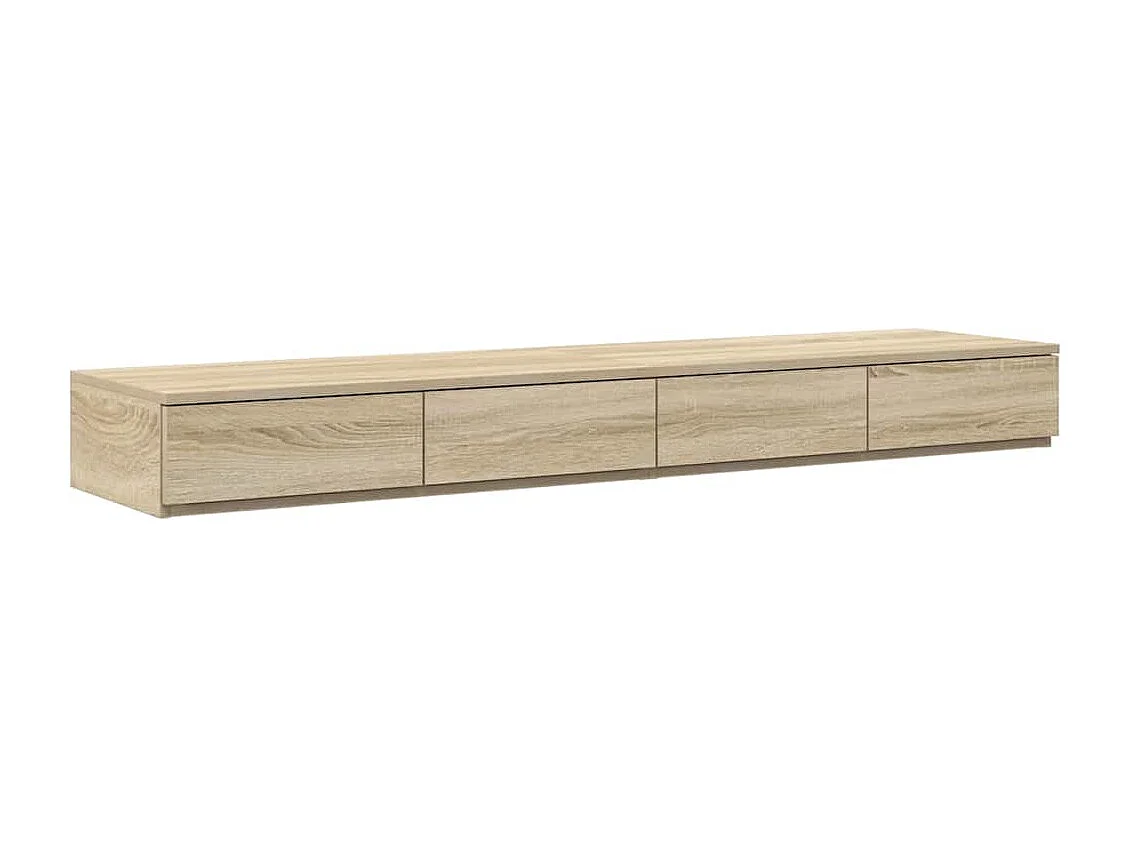 Opbergbedframe met lade Sonoma Eiken 150 cm Bewerkt hout