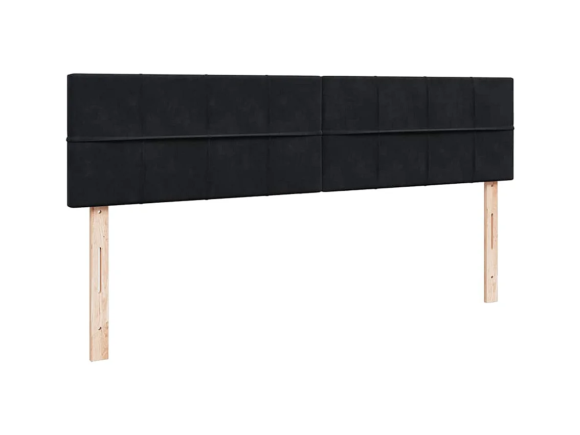 Ottoman-Bett mit Matratze & LEDs Schwarz 180x200 cm Samt