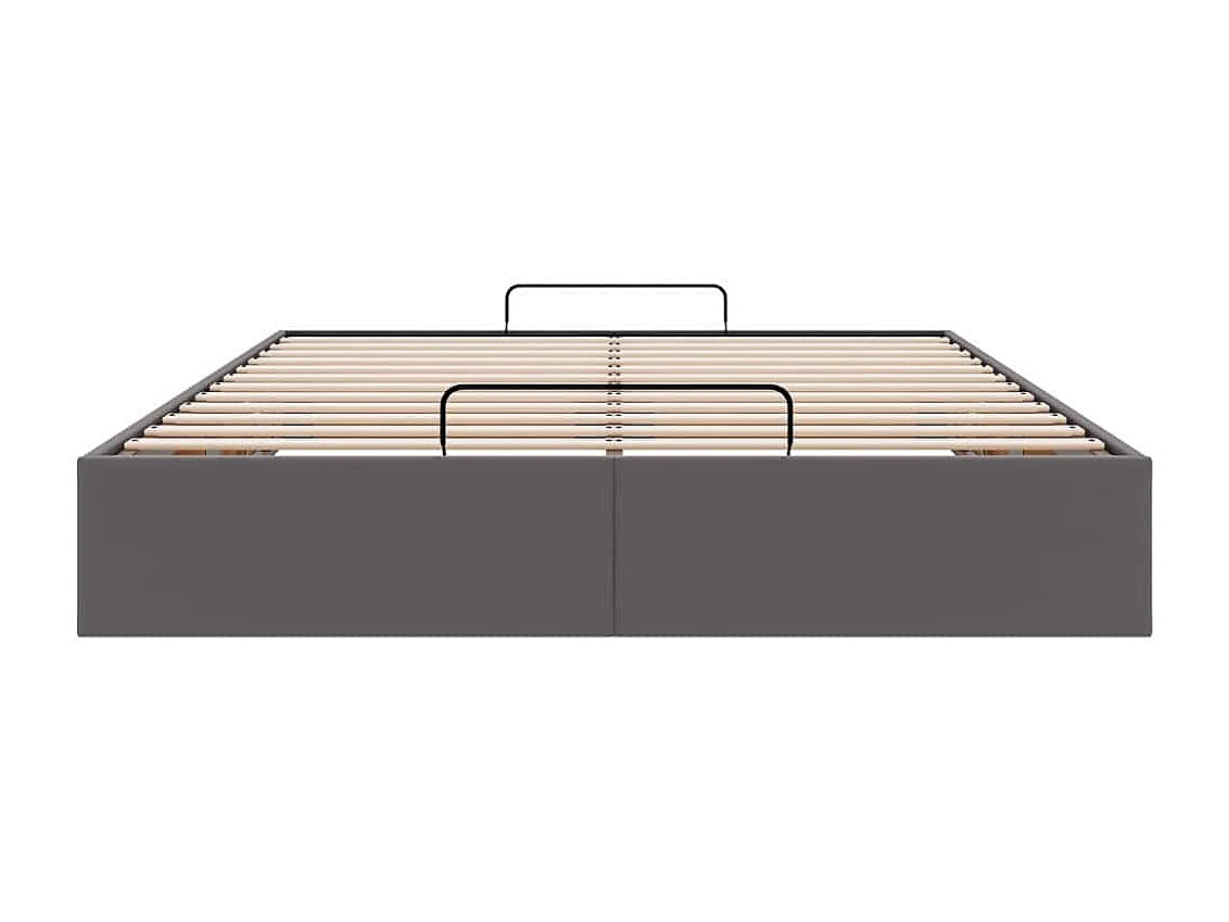 Bedframe zonder matras 140x190 cm kunstleer grijs