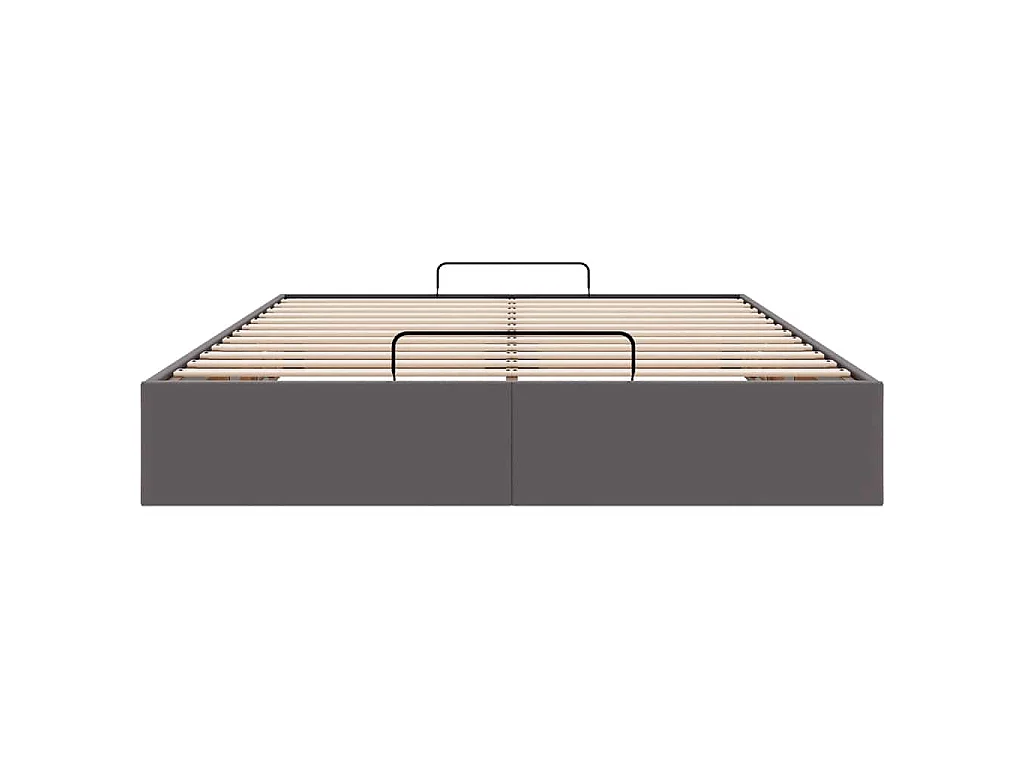 Bedframe zonder matras 140x190 cm kunstleer grijs