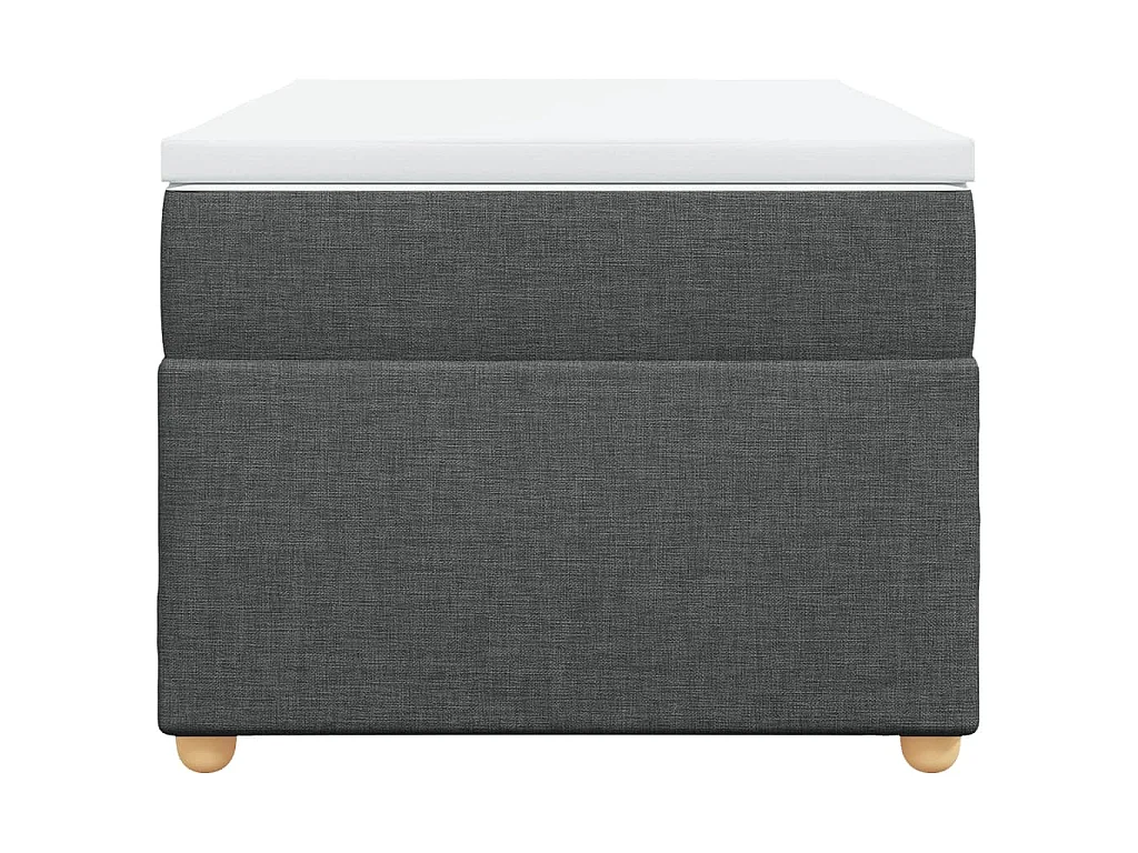 Boxspring met matras stof donkergrijs 90x190 cm