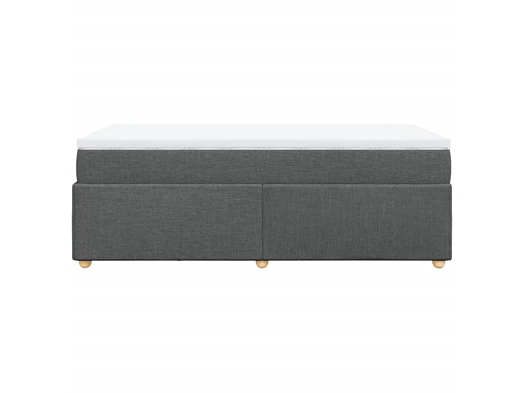 Boxspring met matras stof donkergrijs 90x190 cm