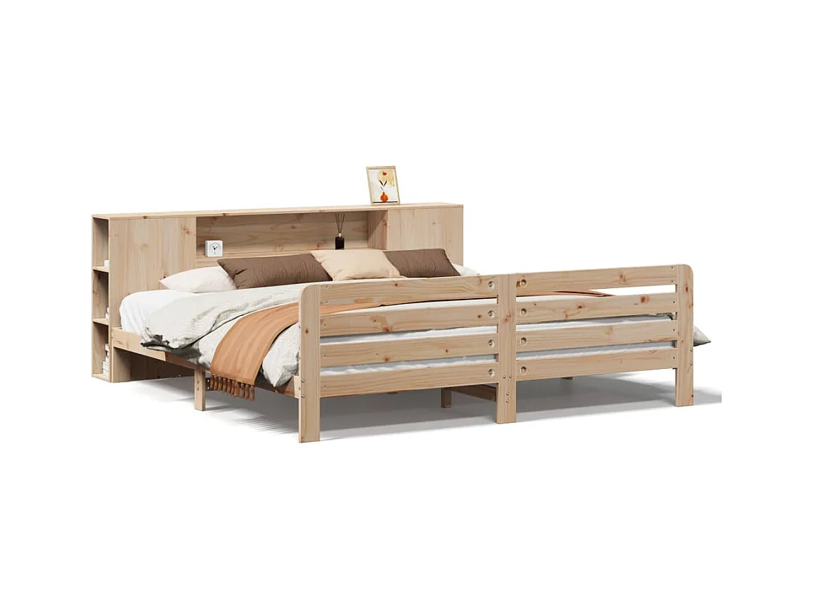 Cadre de lit sans matelas 180x200 cm bois massif de pin