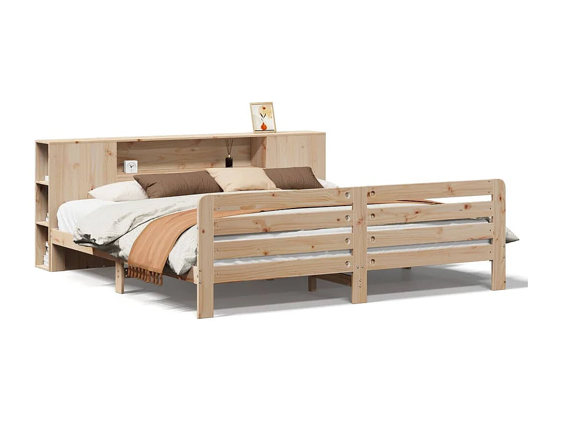 Giroletto senza Materasso 180x200 cm in Legno Massello di Pino