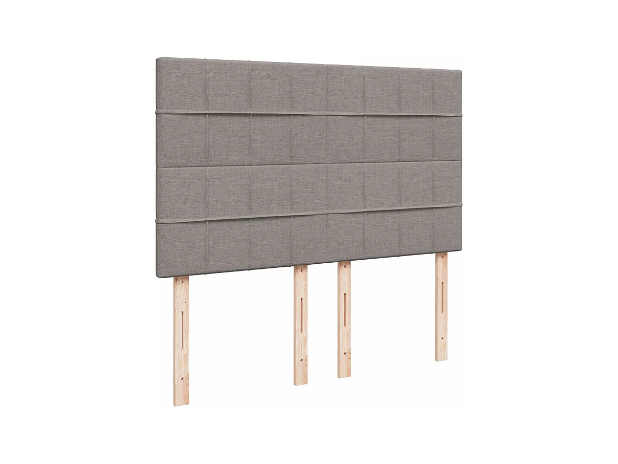 Sommier à lattes de lit avec matelas Taupe 140x190 cm Tissu