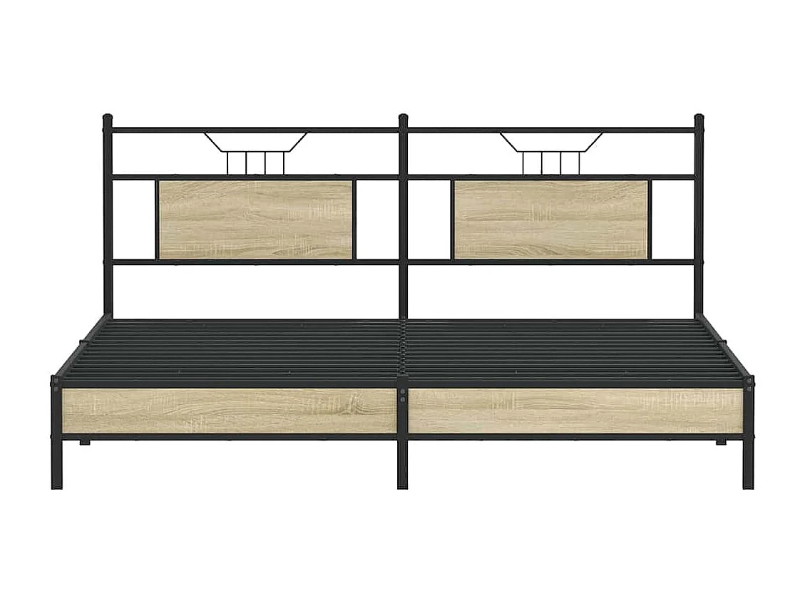 Cadre de lit sans matelas chêne sonoma 160x200 cm
