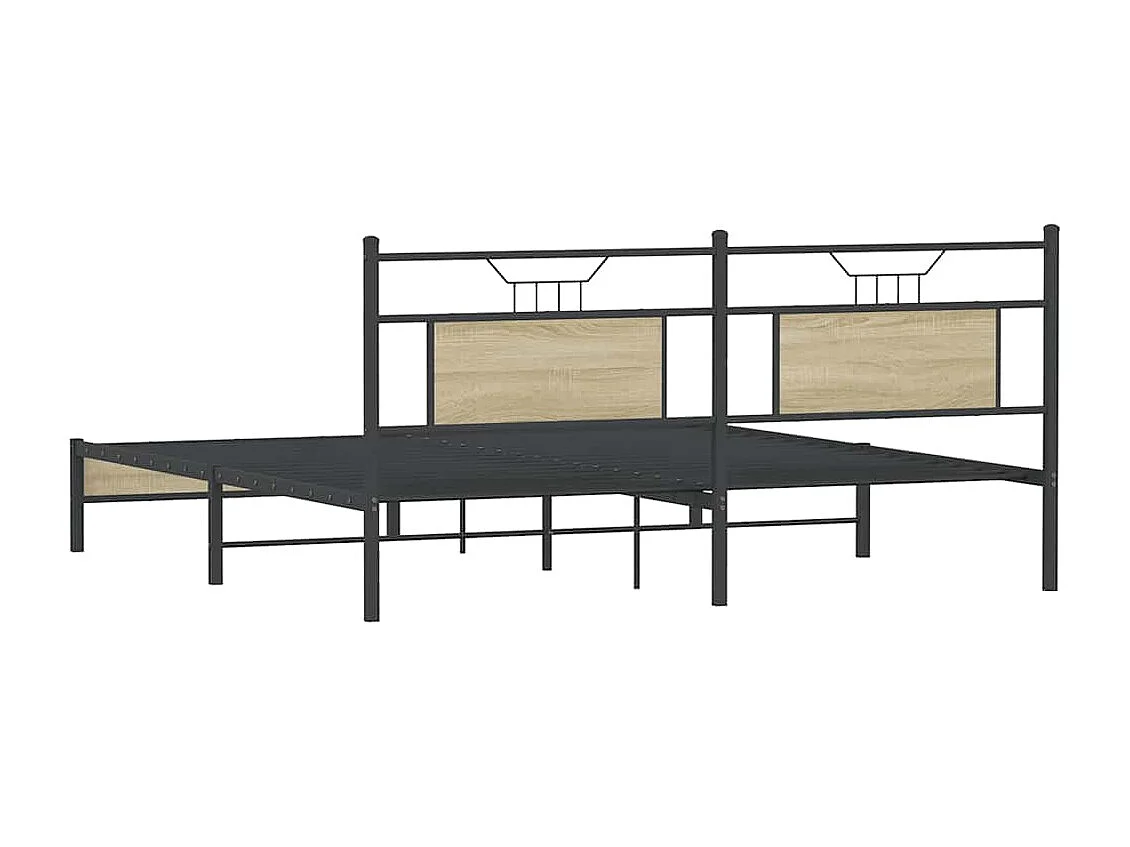 Cadre de lit sans matelas chêne sonoma 160x200 cm