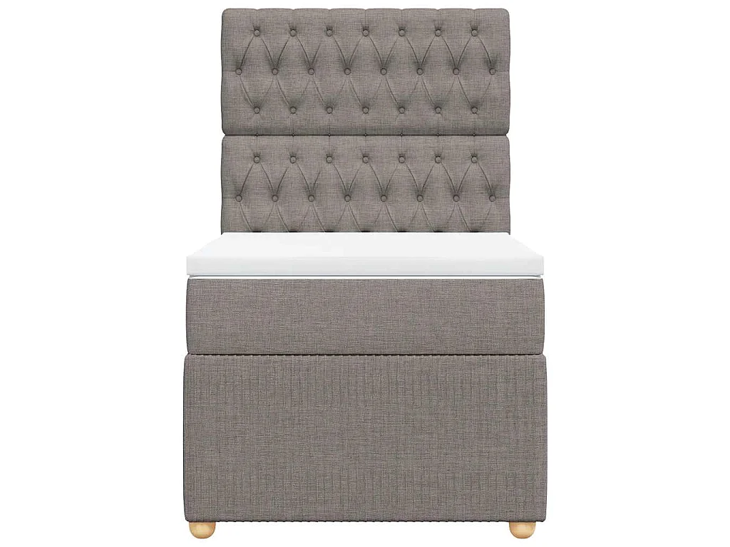 Boxspring met matras stof taupe 100x200 cm